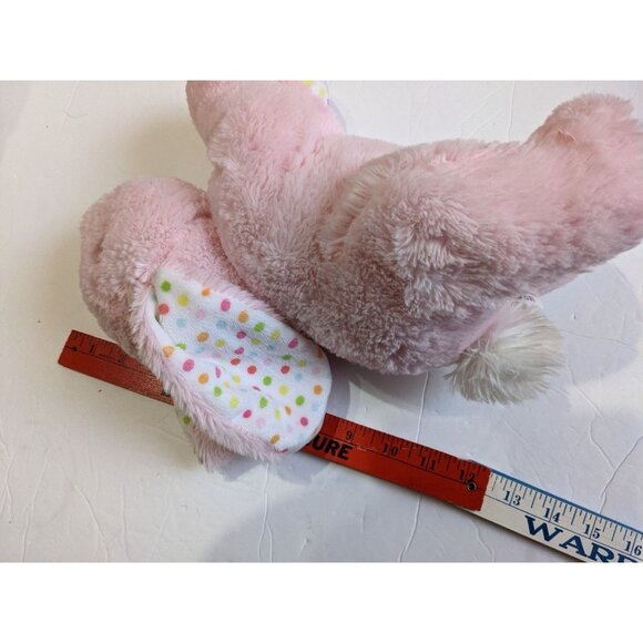 Dan Dee Pink Plush Bunny Rabbit With Polka Dot Ears Stuffed Animal 12" Adorable - Picture 6 of 9